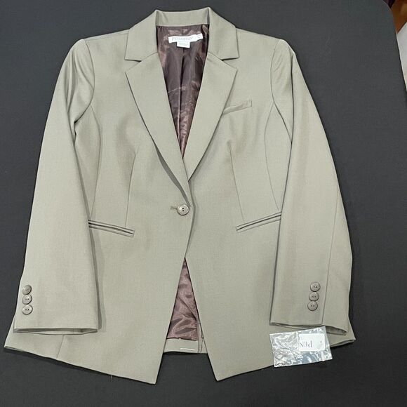 ~ New! 6p Pendleton Blazer Virgin Wool Olive Pockets Lined Seasonless Petite - Picture 6 of 16